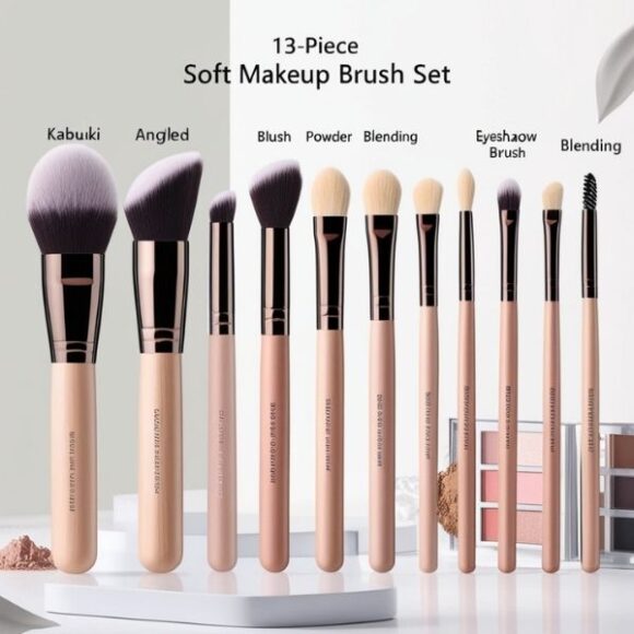 13psc makeup brush set