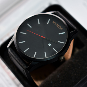 Leather Watch In Black
